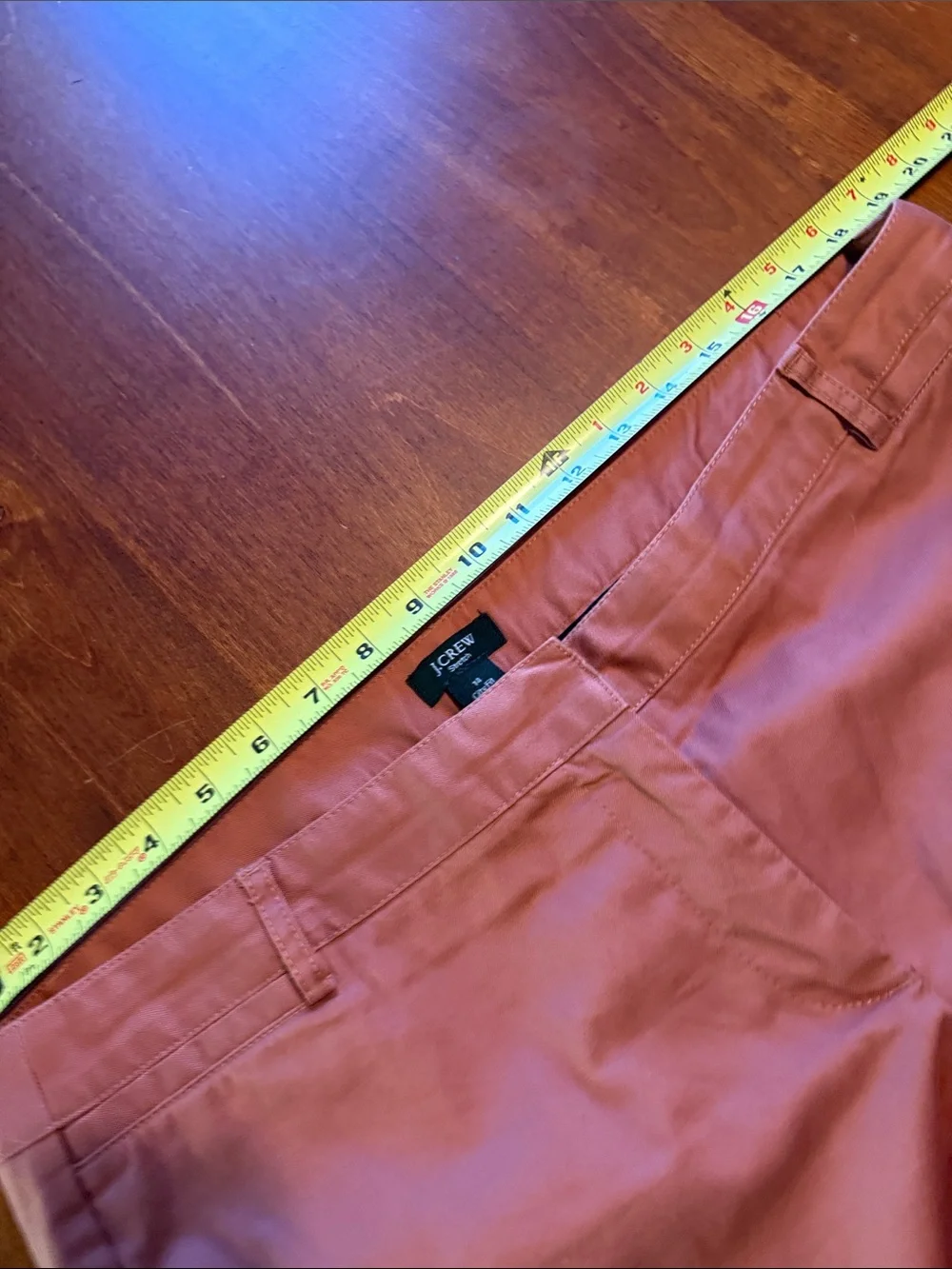 J Crew Salmon Colored City Fit Cropped Stretch Cotton Twill Pant Size 14